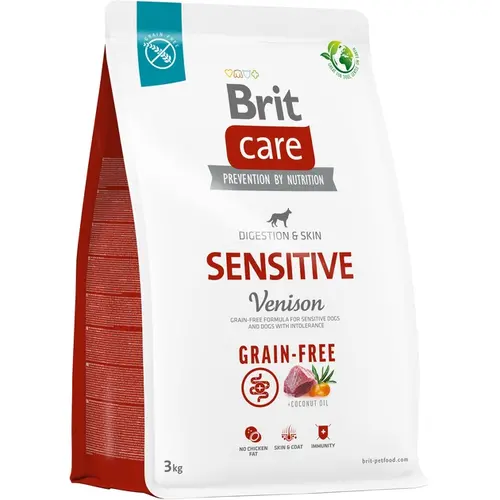Brit Care Grain-Free Sensitive сухий корм для собак з чутливим травленням беззерновий 3 кг - з олениною (8595602559145)