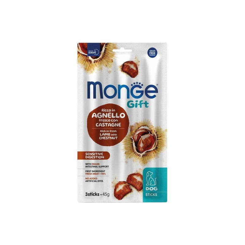 Monge Gift STICK SENSITIVE Lamb with Chestnut ЛАСОЩІ Супер-преміум собаки (з ягням та каштаном) 45 г 