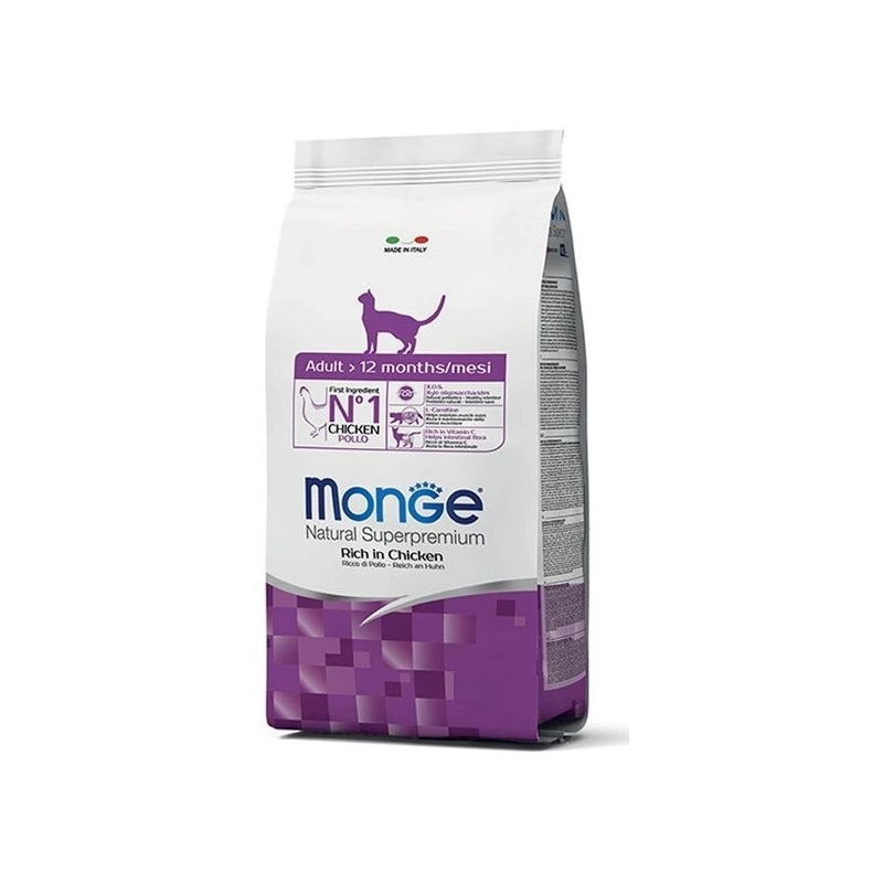 Monge Adult Natural сухий корм для котів 400 г - з куркою та рисом (8009470004985)  - фото 2