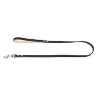 CoLLaR повідець для собак S - подвійний з прошивкою, шкіряний, чорний (4820082492281)  - фото 1