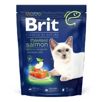 Brit Premium by Nature Sterilized СУХИЙ КОРМ Premium коти (з лососем) 300 г 
