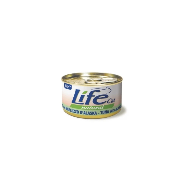 Lifecat Natural ВОЛОГИЙ КОРМ Супер-преміум коти (з тунцем та тріскою) 85 г 