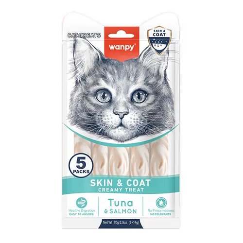 Wanpy Skin&Coat Creamy Treat ЛАСОЩІ Premium коти (для здоров'я шкіри та шерсті) 14 г