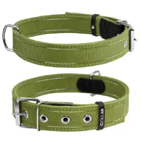CoLLaR нашийник для собак XL - з бавовняної стрічки, подвійний, зелений (4820082490928)  - фото 2