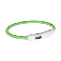 Trixie Flash нашийник для собак M-L 45 см/ 7 мм - з підсвічуванням та USB, нейлоновий, зелений (4053032127012) 