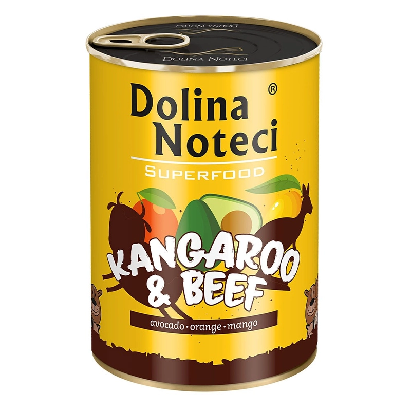 Dolina Noteci Superfood Kangaroo & Beef ВОЛОГИЙ КОРМ Холістік собаки (з м'ясом кенгуру та яловичиною) 400 г 