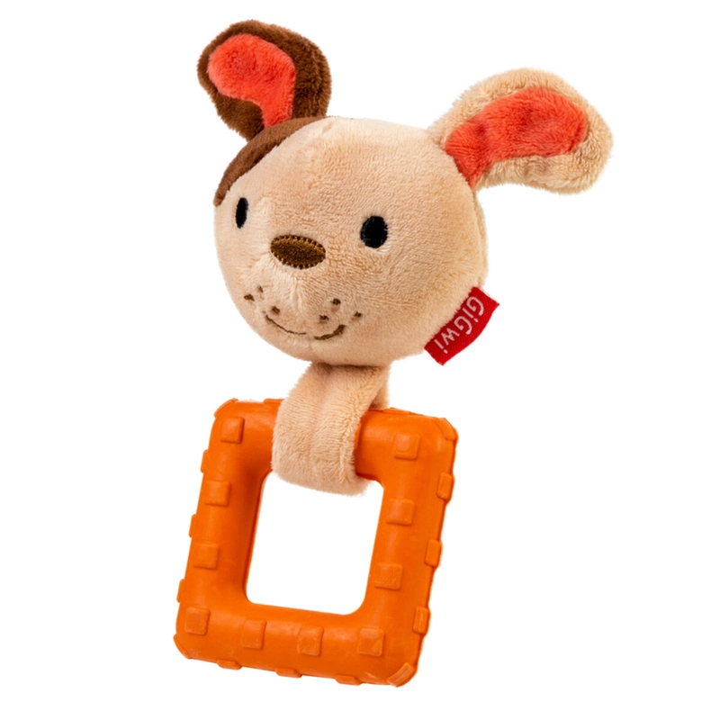 Игрушка для собак GiGwi Suppa Puppa Собачка с пищалкой 15 см (4823089352015)  - фото 1