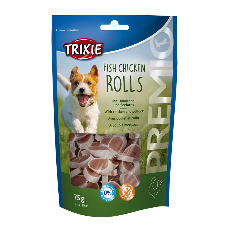 Trixie PREMIO Chicken & Salmon Pollock Rolls ЛАСОЩІ Premium собаки (роли) 75 г 