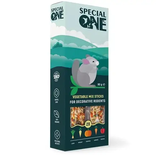 Ласощі для гризунів Special One Палички Овочевий Мікс 90 г (4823082423507)