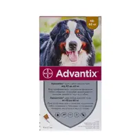 Bayer Advantix краплі для собак 1 мл/піпетка - від бліх та кліщів, 40-60 кг (4007221048947)  - фото 2