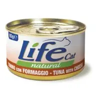 Lifecat Natural ВОЛОГИЙ КОРМ Супер-преміум коти (з тунцем та сиром) 85 г 