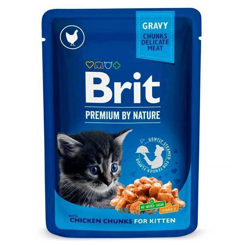Brit Premium влажный корм для котят 100 г - с курицей (8595602506026) 