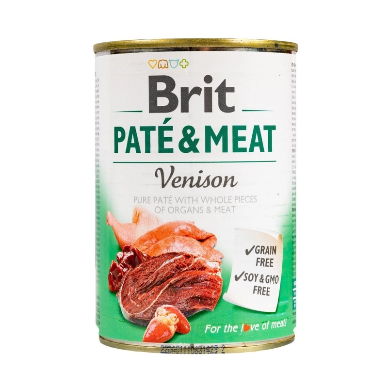 Brit Care PATE & MEAT Grain-Free Venison ADULT ВОЛОГИЙ КОРМ Супер-преміум собаки (з олениною) 400 г 
