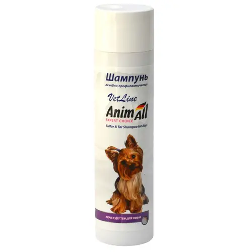 AnimAll VetLine шампунь для собак 250 мл - з сіркою і дьогтем (4820220811356)