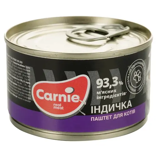 Carnie вологий корм для котів 90 г - м'ясний паштет з індичкою (4820255190501)
