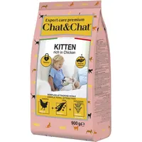 Gheda Chat&Chat Expert сухий корм для кошенят 900 г - з куркою (8001541607767) 
