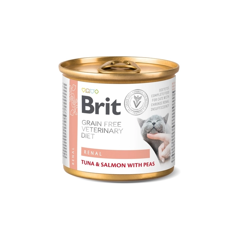 Brit Veterinary Diet Renal влажный корм для кошек диетический при почечной недостаточности 200 г (8595602549870) 