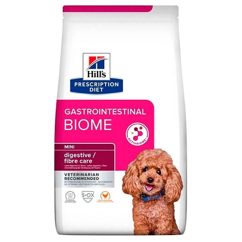 Hill's Prescription Diet Gastrointestinal Biome Mini сухой корм для собак мелких пород диетический при заболеваниях ЖКТ 1 кг - с курицей (52742047416) 