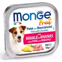 Monge Fruit влажный корм для собак 100 г - со свининой и ананасом (8009470013253) 