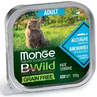 Monge Bwild GF Adult ВОЛОГИЙ КОРМ Супер-преміум коти (з анчоусами та овочами) 100 г 