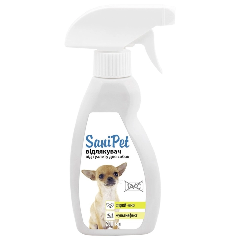 ProVET Sani Pet спрей-відлякувач для собак 250 мл - для захисту місць, не призначених для туалету (4823082405664) 