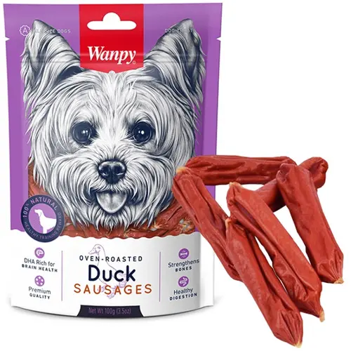 Wanpy DUCK & SAUSAGES ЛАСОЩІ Premium собаки (сосиски) 100 г