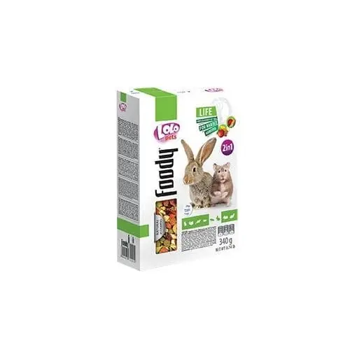 Lolopets Овочево-Фруктовий корм для хом'яків та кроликів 340 г (5904479711243)