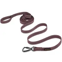 Bronzedog повідець з карабіном для собак S - брезентовий, черрі (2007033030729)  - фото 1