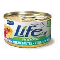 Lifecat влажный корм для кошек 85 г - с тунцом и фруктовым миксом (8034105422919) 
