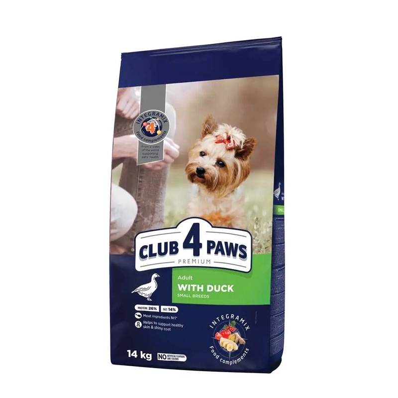 Club 4 Paws Premium ADULT Small Breeds With Duck СУХИЙ КОРМ Premium собаки малих порід (з качкою) 14 кг 