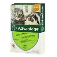 Bayer Advantage 40 краплі для котів 1 шт - від бліх, до 4 кг (4007221046387) 