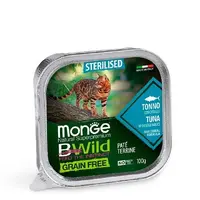 Monge Bwild GF Sterilised ВОЛОГИЙ КОРМ Супер-преміум коти (з тунцем та овочами) 100 г 