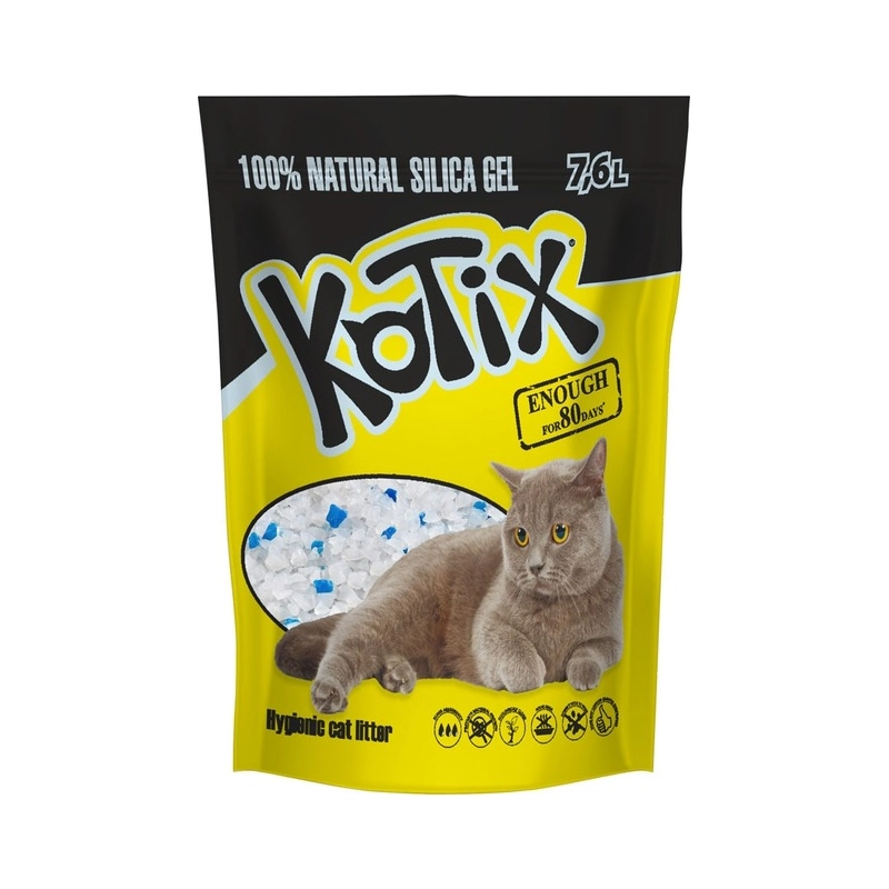 Kotix наповнювач для котячого туалету 7.6 л - силікагелевий (6930095882608) 