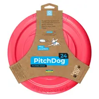 Игровая тарелка для собак PitchDog для апортировки розовая D=24 см (4823089308579) 