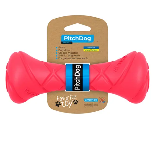 PitchDog ігрова гантель для собак 19х7 см - для апортировки, рожева (4823089334202)