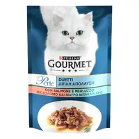 Gourmet Perle Duetti ВОЛОГИЙ КОРМ Преміум коти (з лососем та сайдою) 85 г 