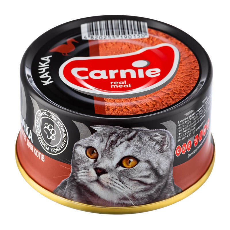 Carnie вологий корм для котів 90 г - з качкою (4820255190532) 