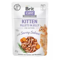 Brit Care Kitten Fillets in Jelly ВОЛОГИЙ КОРМ Супер-преміум кошенята (з лососем) 85 г 