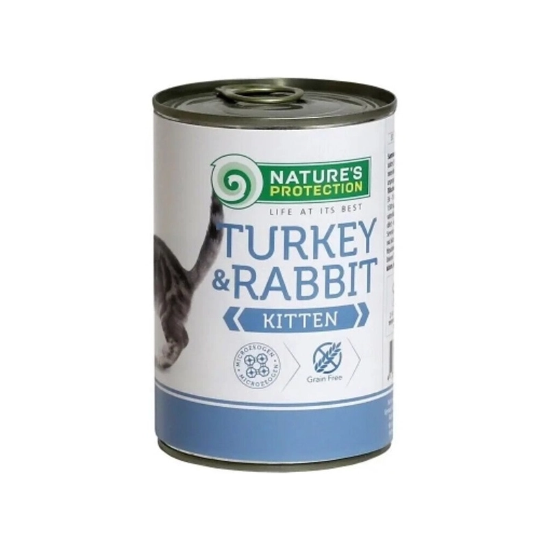 Nature's Protection Kitten Turkey&Rabbit вологий корм для кошенят 400 г - з індичкою та кроликом (4771317246349) 