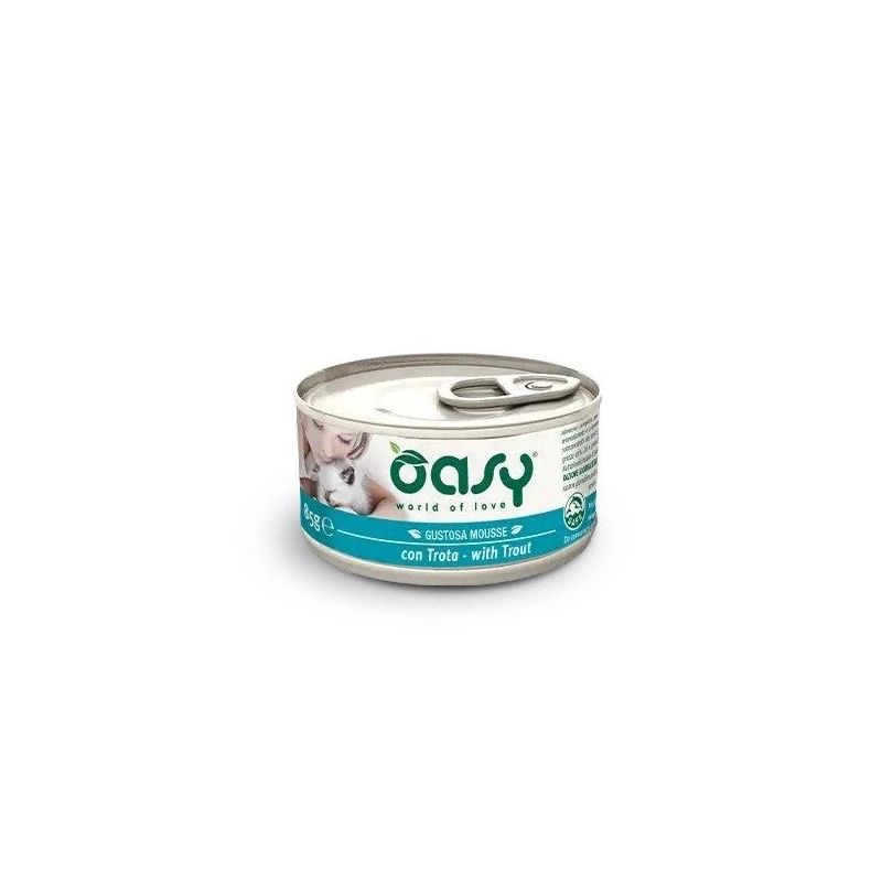 Oasy Cat влажный корм для кошек 85 г - с форелью (8053017343587) 