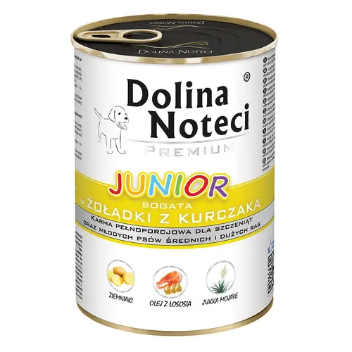 Dolina Noteci Premium Junior влажный корм для щенков 400 г - с куриными желудками (5902921304562)
