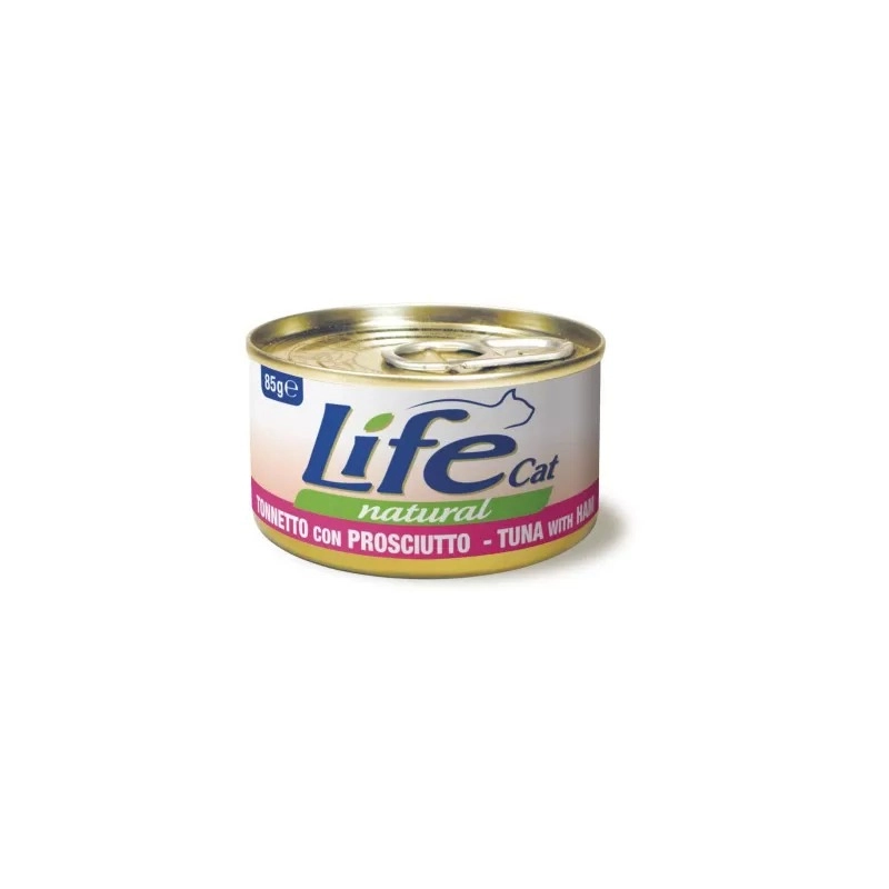 Lifecat Le Ricette Natural ВОЛОГИЙ КОРМ Супер-преміум коти (з тунцем та курячою шинкою) 150 г 