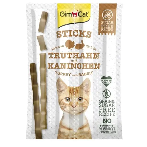 GimCat Sticks Truthahn&Kaninchen ЛАСОЩІ Супер-преміум коти (з індичкою та кроликом) 5 г