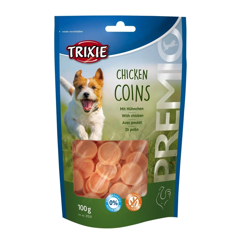 Trixie PREMIO Chicken Coins ЛАСОЩІ Premium собаки (курячі монетки) 100 г 