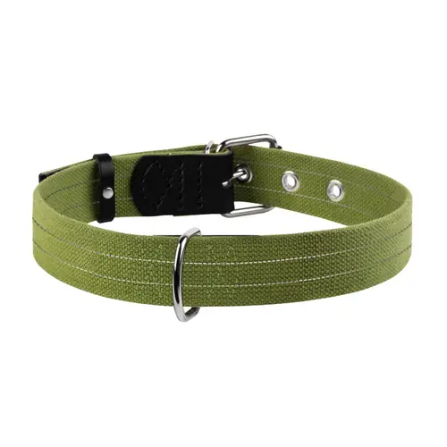 CoLLaR нашийник для собак XL - з бавовняної стрічки, зелений (4820082490690)