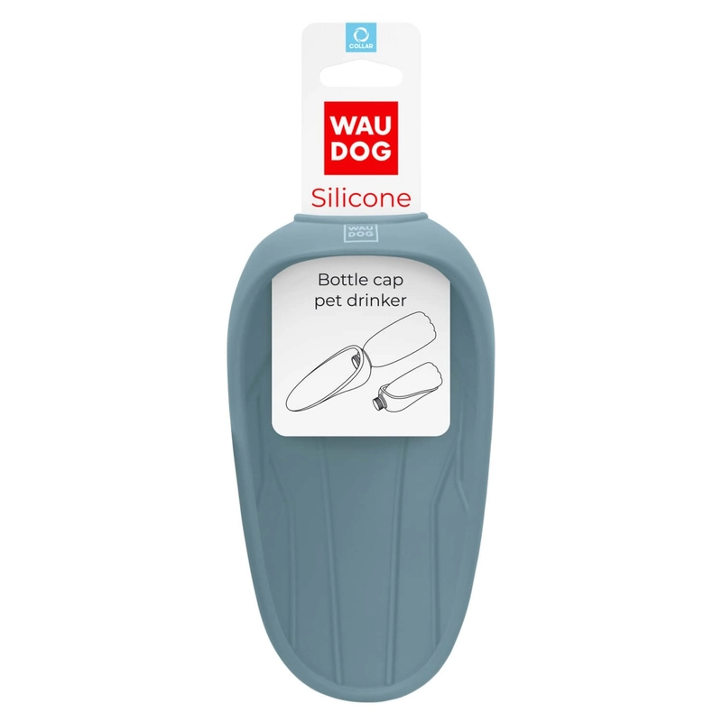 WAUDOG Silicone поїлка-насадка на пляшку 16.5х9 см - сіра (4823089356204) 