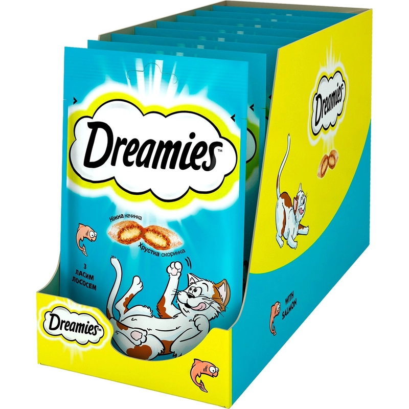 Dreamies ЛАСОЩІ Економ коти (з лососем) 60 г  - фото 3