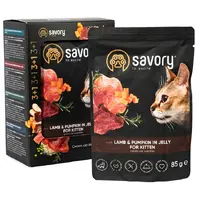 Savory Kitten 3+1 влажный корм для кошек 85 г - с бараниной и тыквой в желе (2700000032824)  - фото 2