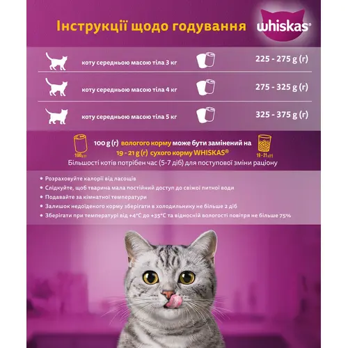 Whiskas ВОЛОГИЙ КОРМ Економ коти (з куркою) 400 г