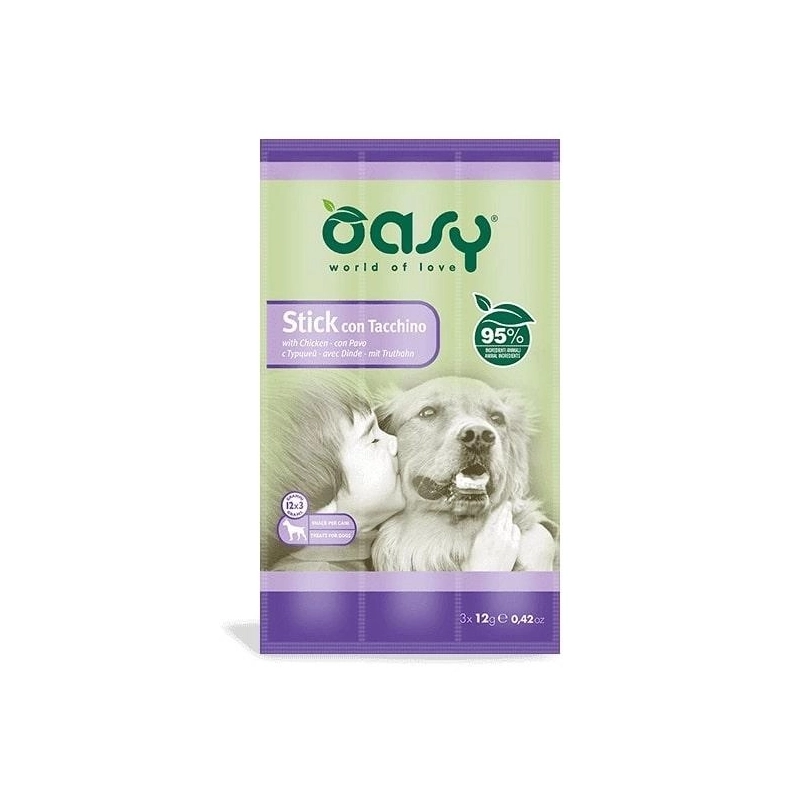 Oasy Snack STICK Turkey ЛАСОЩІ Супер-преміум собаки (з індичкою) 36 г 